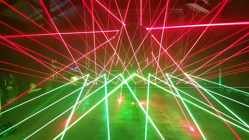  RGB диодный исправленный 3W 40Kpps лазерный шоу проектор 1