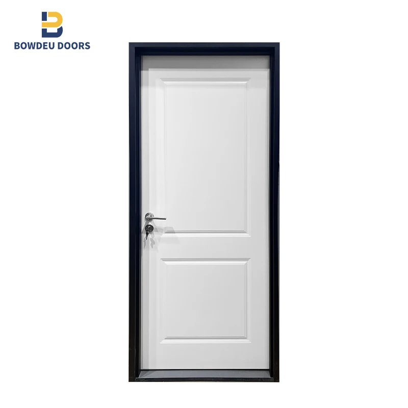 Cheap Price Prehung Wooden Internal HDF Moulded 6 Panel Interior Doors White Primer Doors Fully Finished Doors