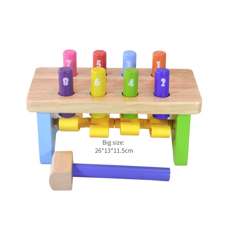 Wooden Hammer - Pound Bench Toy with Mallet