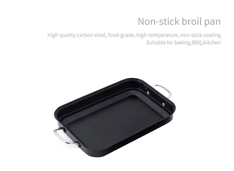High quality best price kitchenware cooking pan cookware frying pan Bbq Accessories Non Stick Carbon Steel Bakeware Pan