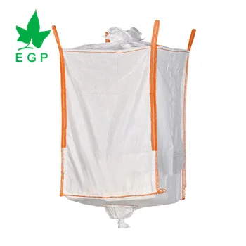 EGP China factory PP FIBC big jumbo bag High quality Woven Bag 1 ton 1.5 ton 2 ton top Skirt duffel filling spout customize