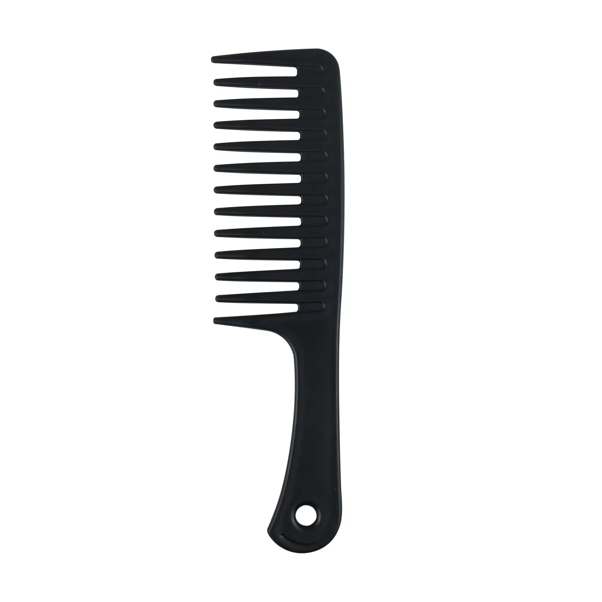Pink Black Women Girl Salon Home Wet Long Thick Curly Hair Large Wide Tooth Comb With Handle Custom Logo