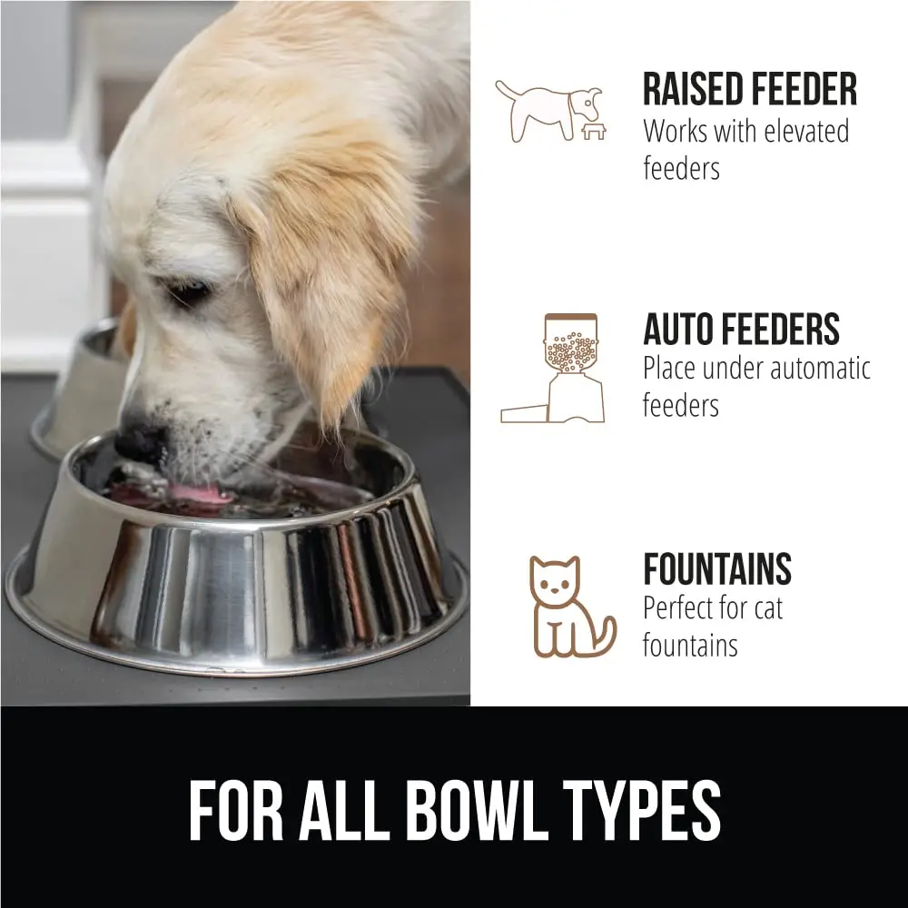 Customised Basics Waterproof Anti-Slip Silicone Pet Food and Water Bowl Mat