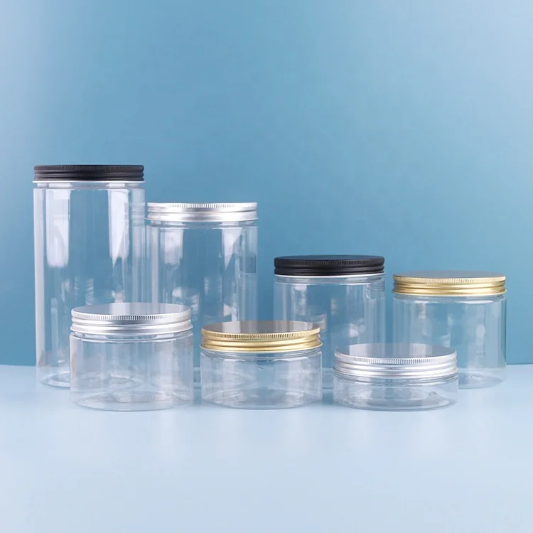 High Quality 250 Ml BPA Free Round Transparent Food Container Pet Clear Plastic Jar with Lid