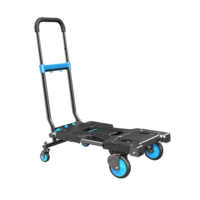 OEM Folding Hand Truck Heavy Duty 330LB Load Carrying Convertible Dolly Cart Retractable Handle 2 in 1 Dual Functional Handcart