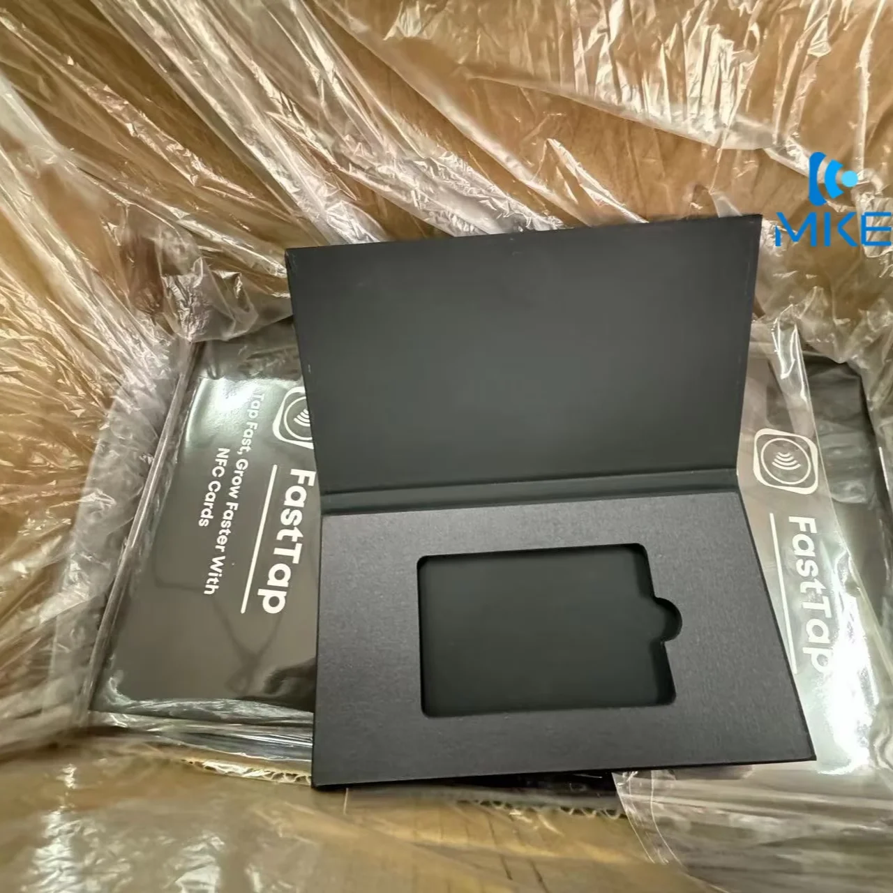 Recyclable cardboard Metal business wedding card holder wallet with metal box Gift cards box packaging boxes