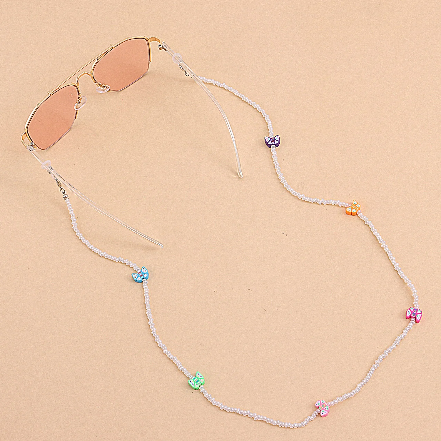 Оптовая продажа, новейшая цепочка Zuowen для солнцезащитных очков с бусинами из полимерной глины, цепочка-держатель для солнцезащитных очков ручной работы для женщин