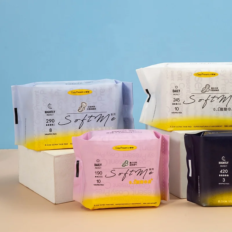 cheap price soft lady cotton and mesh breathable sanitary napkins ultra thin sanitary pad for women