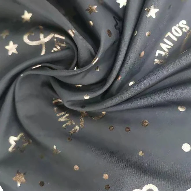 
Wholesale 100% Polyester Bronzing Waterproof Printing 300T Polyester taffeta Fabric For Clothing 