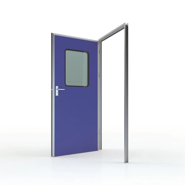 GMP Modular Medical Induction Door Hermetic Single Hospital Purification steel Cleanroom Door Anti-bacterial