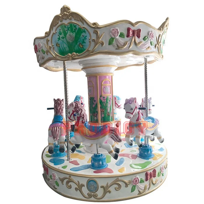 3 seats attractions indoor kids amusement rides horse carousel merry go round for sale