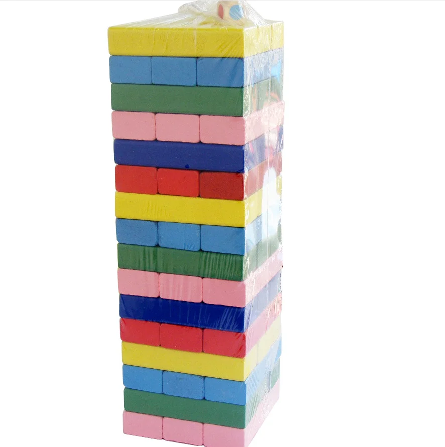 51 pieces of log color stacking toys wooden stacking blocks alphanumeric blocks educational toys children