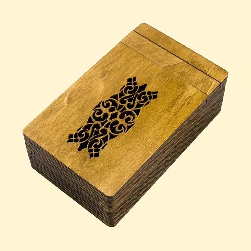 Wooden secret lock puzzle box sphinx maze box brain teaser