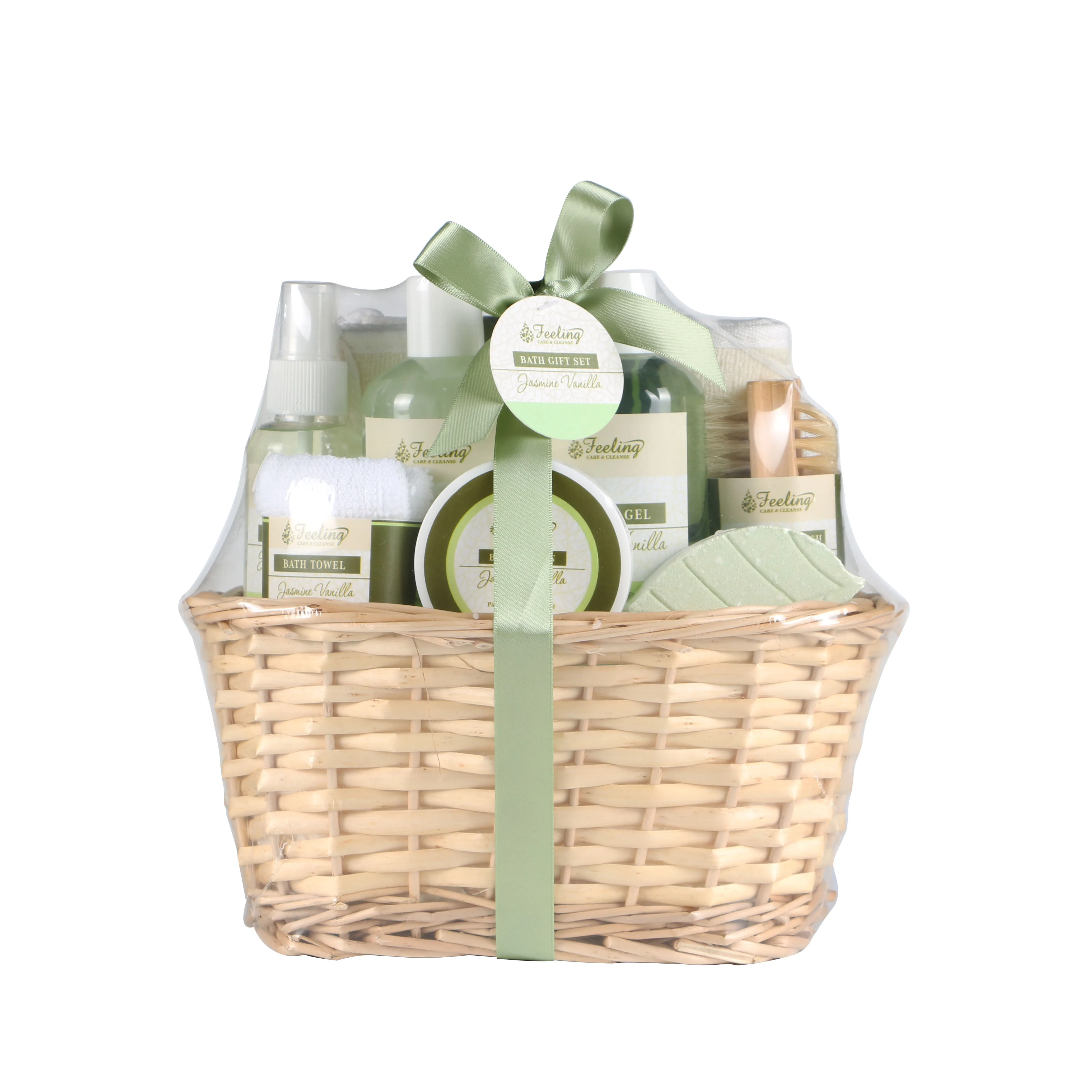 
Hot Sale Private Label OEM Jasmine Vanilla Bath Gift Basket 