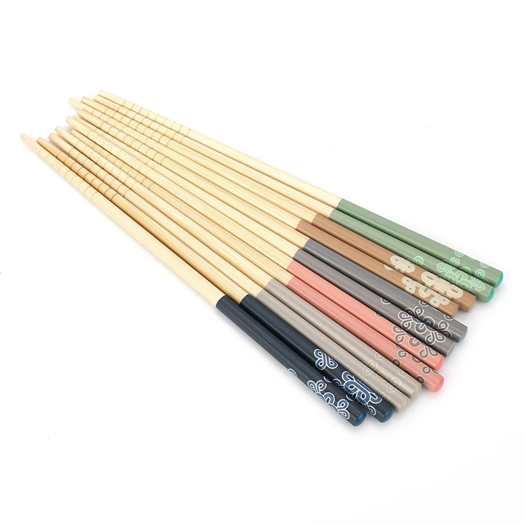 100% natural Creative reusable bamboo chopsticks 24cm wooden cute custom chopsticks household Japanese restaurant chopstick