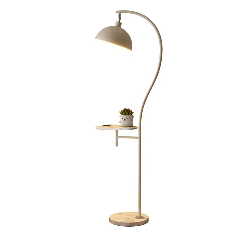 Fishing lamp, floor lamp, living room sofa, ambient light, storage rack, integrated practical decorative lighting