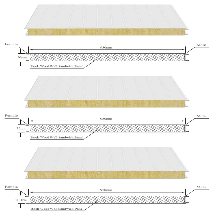 Thermal Insulation Materials Manufacturer Customized Building Panel Xps/Rock Wool Color Steel Plate