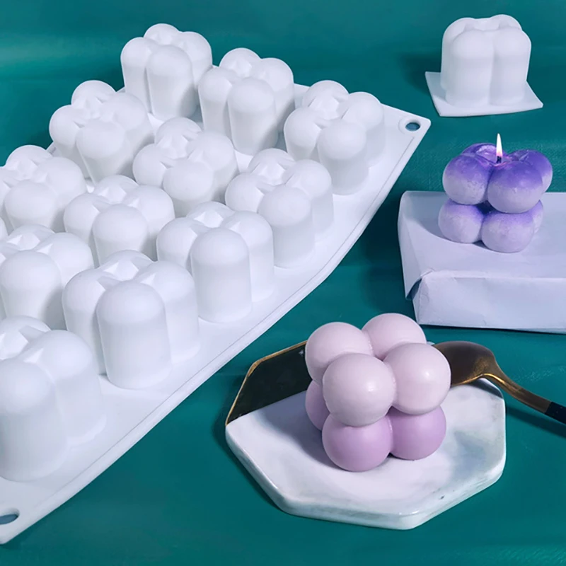 Новая 3D силиконовая форма PUSISON «сделай сам» для больших свечей кубика Рубика силиконовые формы смолы оптовая продажа из соевого воска