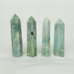 Wholesale Natural Semi-precious Stone Crafts Natural Healing Blue Caribbean Calcite Tower For Home Decor
