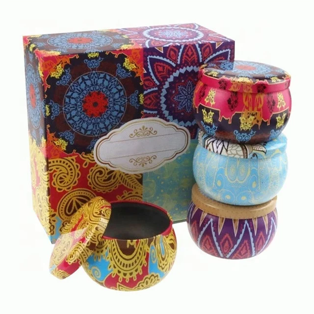 Private Label Exquisite Small Metal Candle Container Aluminum Candle Jars Tin