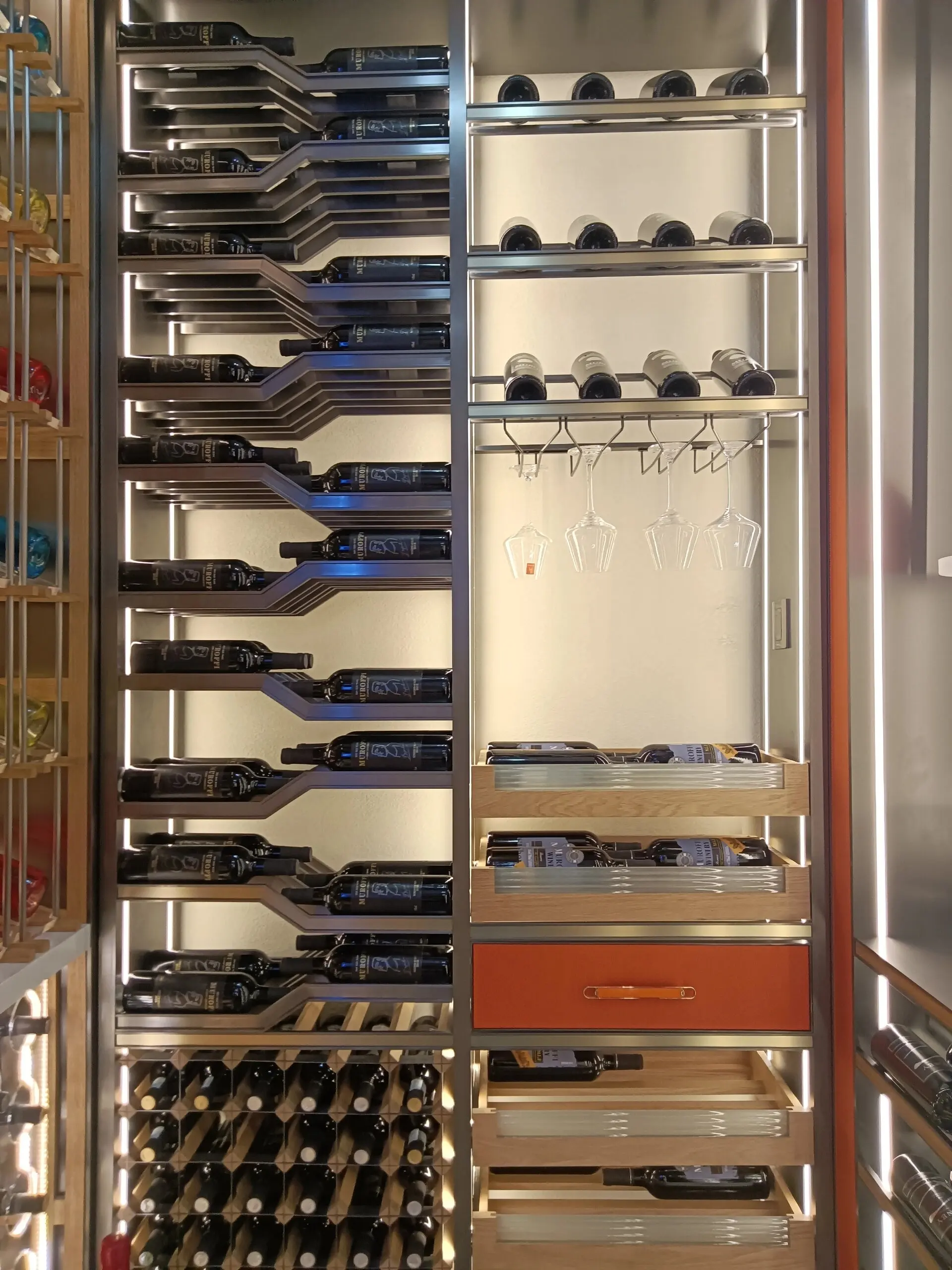 Wine rack cabinet cave a vin wine bar fridge bar wine beer chiller cooler cabinet with high safety lock spanish cedar cooler