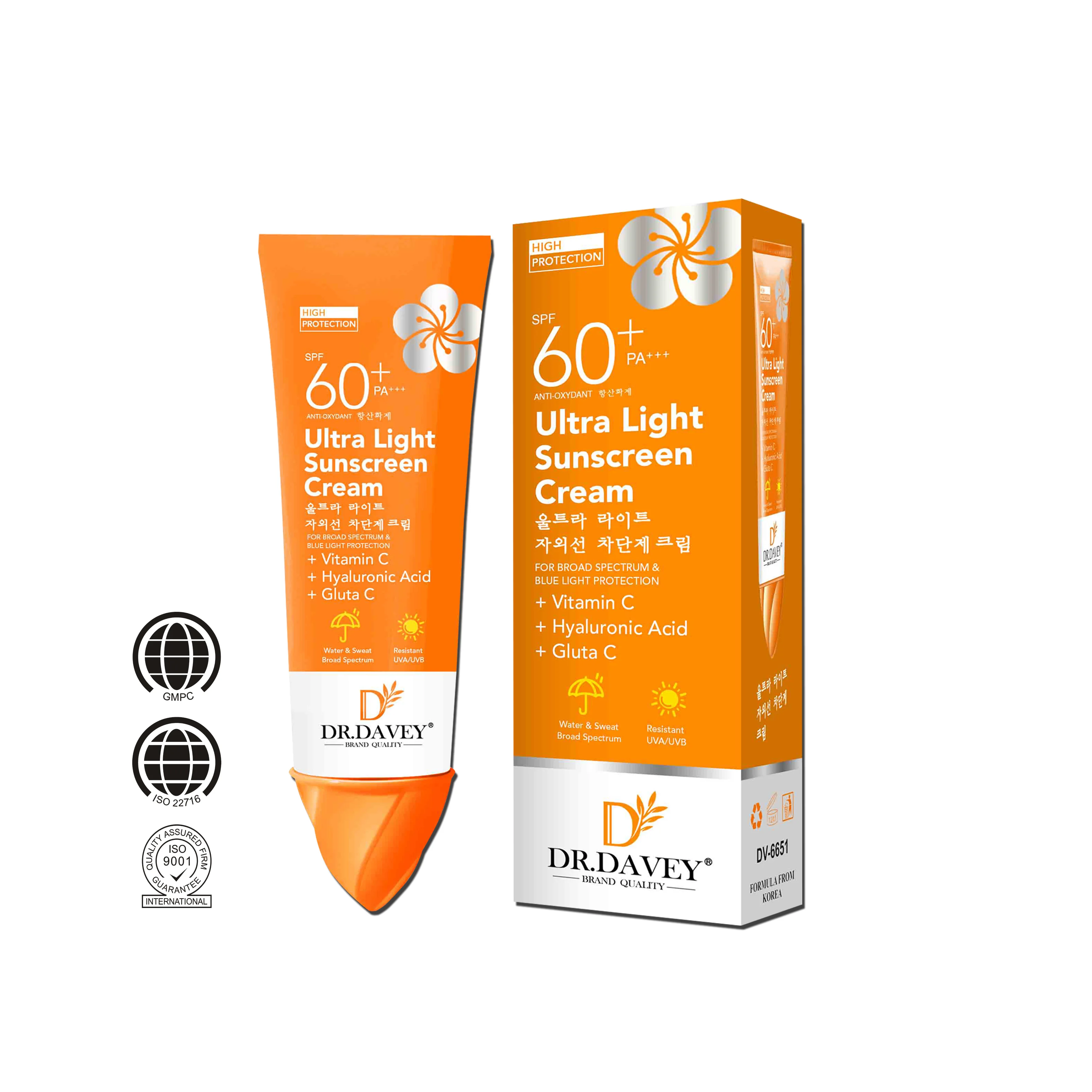 DR.DAVEY Fast Whitening Sun Protection Cream SPF 90 Sunscreen Whitening Sunscreen Protect 120g