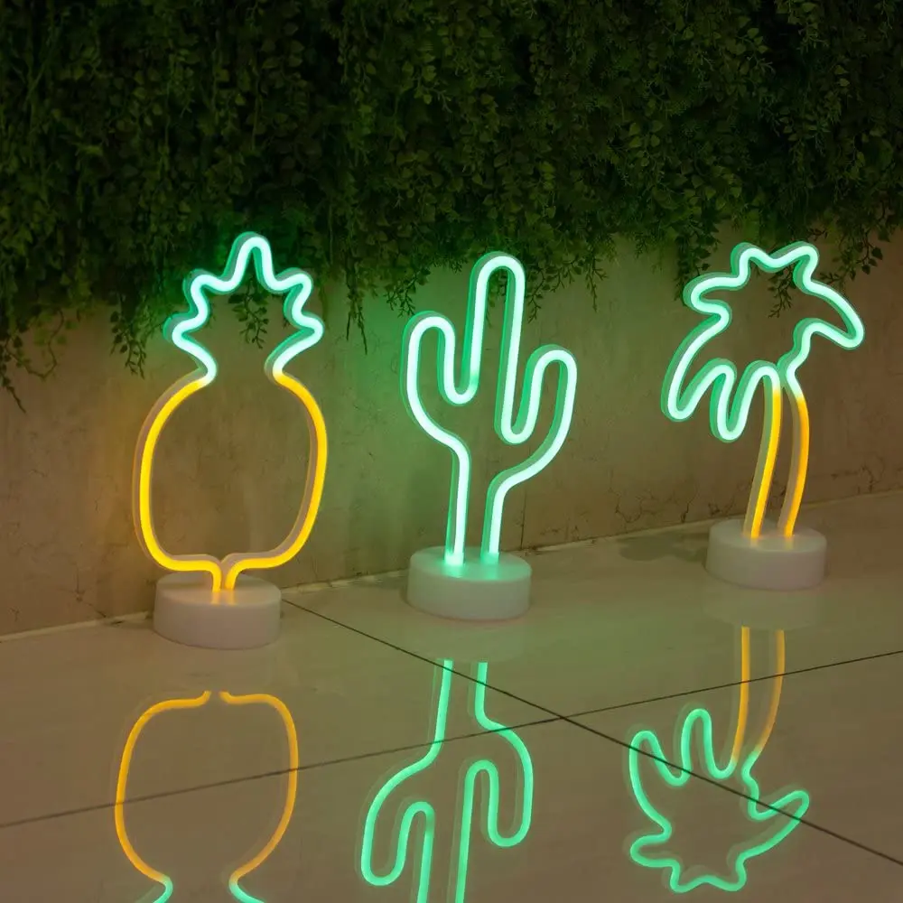 Neon sculpture cactus glass neon light amazon good supplier china factory custom glass neon lamp