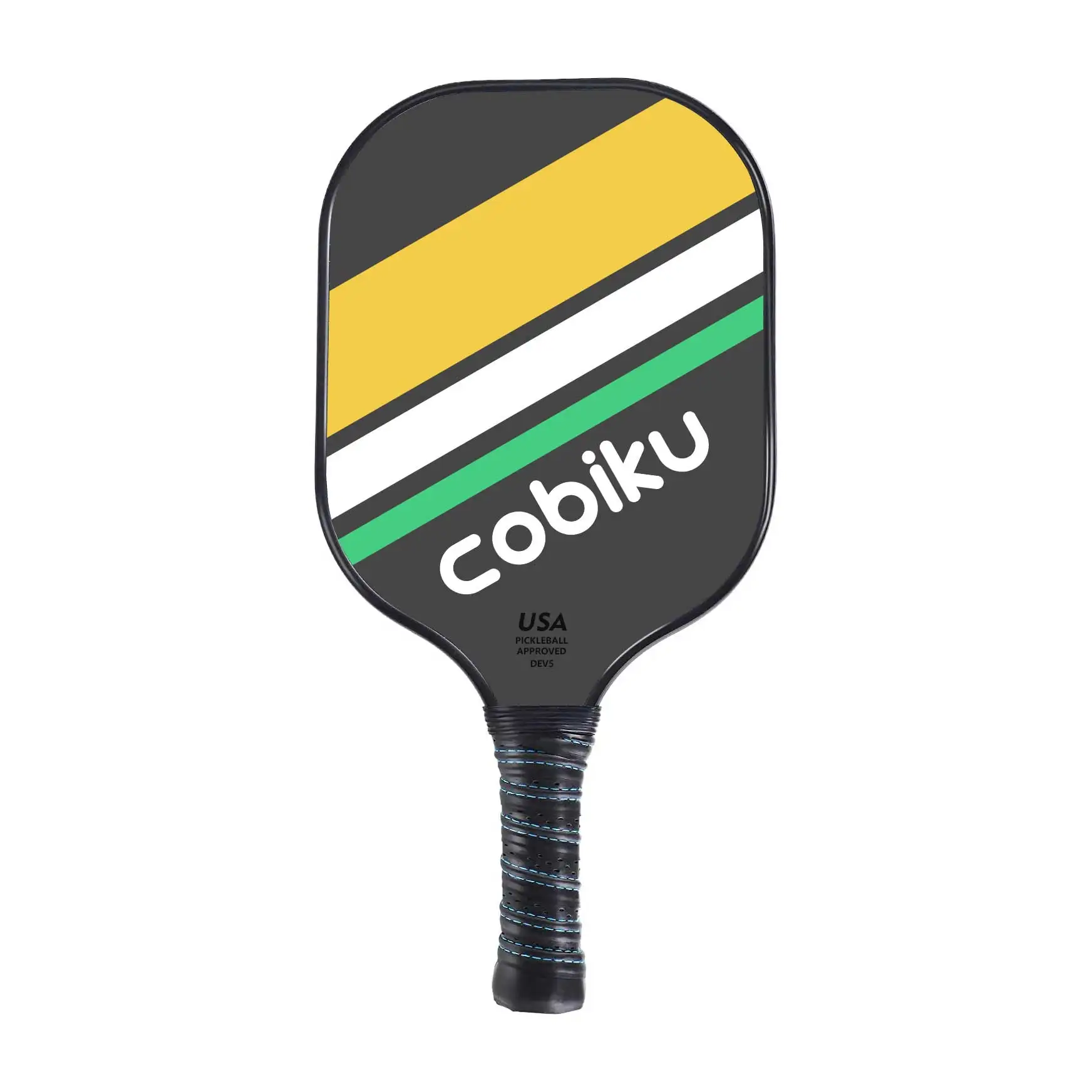 cobiku Pickleball Paddle - V5 Graphite Carbon Fiber Face for Spin, Lightweight Paddle, Cushion Comfort Grip with Ergonomic