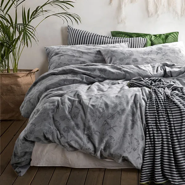 Новый дизайн 53% хлопок + 47% полиэстер плюшевое стеганое одеяло Комплект постельного белья с