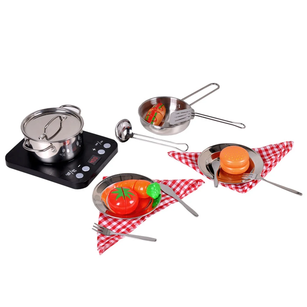 Лидер продаж кухонные гаджеты аксессуары игрушечный набор для детей 4 шт. модульные из нержавеющей стали игровой оптовой продажи