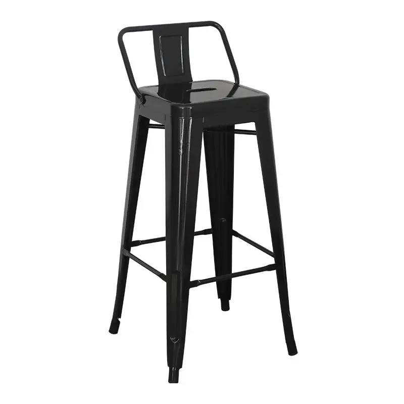 
2020 new products Bar Stool Colourful Stackable Stools Industrial metal tolix bar chair with back 