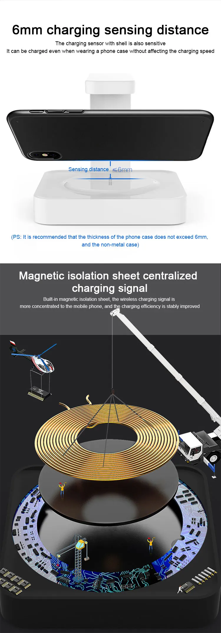Wholesale USB Portable Mutifunction Charger with UV Lamp 10w Wireless Iphone Fast Charging