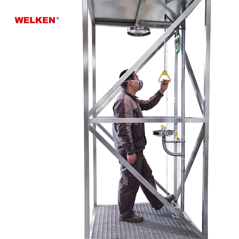EYEWASH SHOWER CABIN decontamination shower Eyewash Room eye wash booth 304 316 stainless steel emergency shower