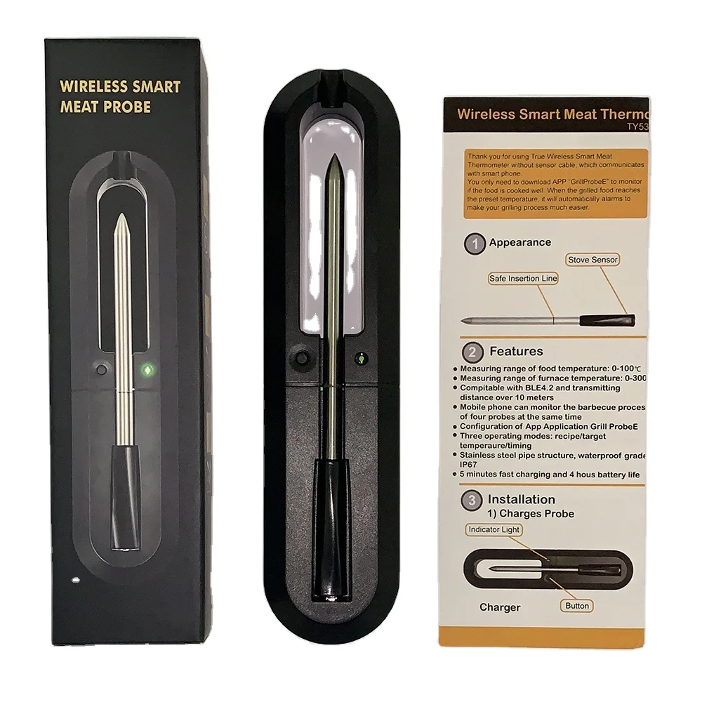 Умный термометр для мяса Amazon беспроводной Измеритель с щупом барбекю дальность действия 30 м