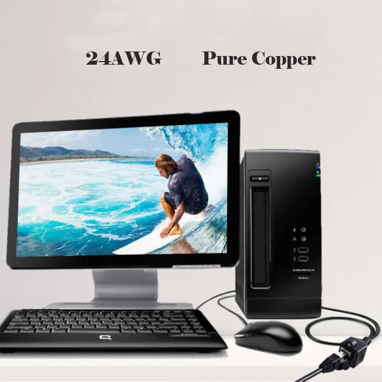 Extension Network LAN Cable Patch Cord Cable Factory Price RJ45 Male to RJ45 Female Black PVC Poly Bag Network Cat 8 Cable