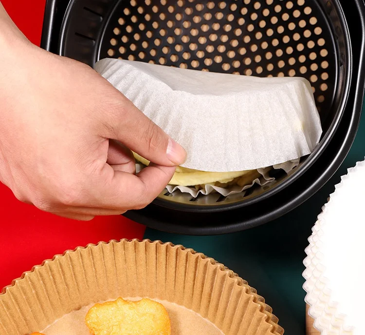 50pcs/100pcs per bag Non-stick Basket Mat Frying Pan Dutch Oven Greaseproof Disposable Paper Liner For Airfryler use