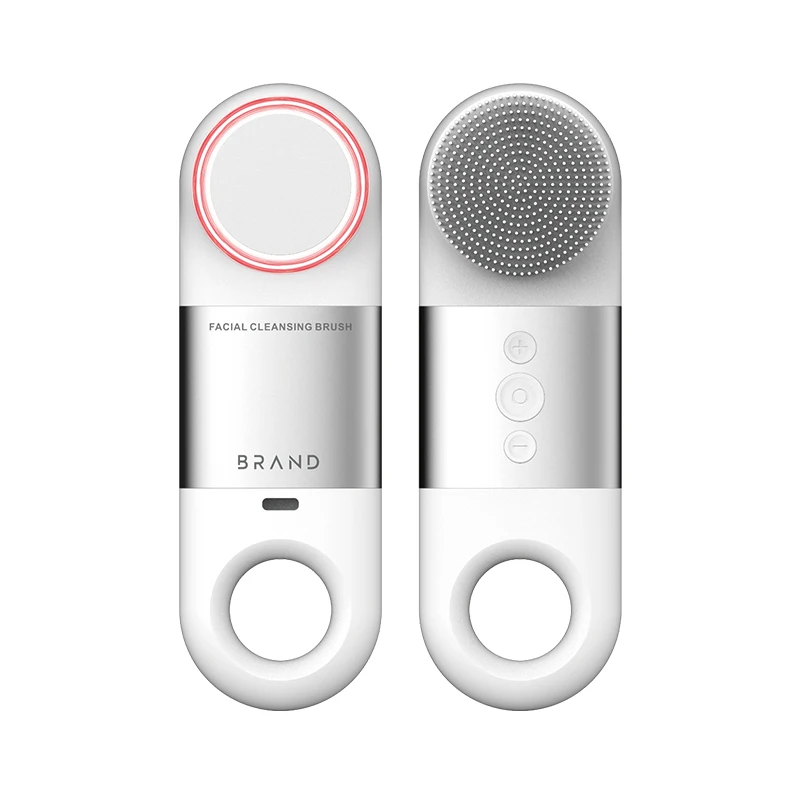Sonic Facial Cleansing Brush New Design New Portable Skin scrubber Vibration Massager Cleansing Brush Silicone Facial Cleanser