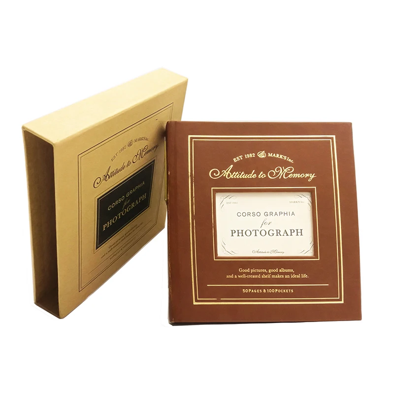 Leather Customized Printing Wedding Photo Album With Window