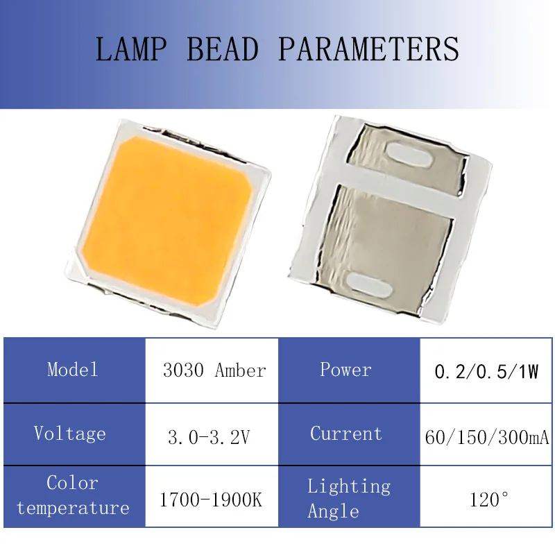 3030 smd led Full Spectrum color good quality grow rgb 1w amber 2w 3v china sanan chip red 6v injection 9v power unit