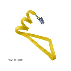 2135-3551 10 мм (3/8 дюйма) плоский плетеный полипропиленовый шнурок с зажимом Bulldog и металлической обжимной отделкой