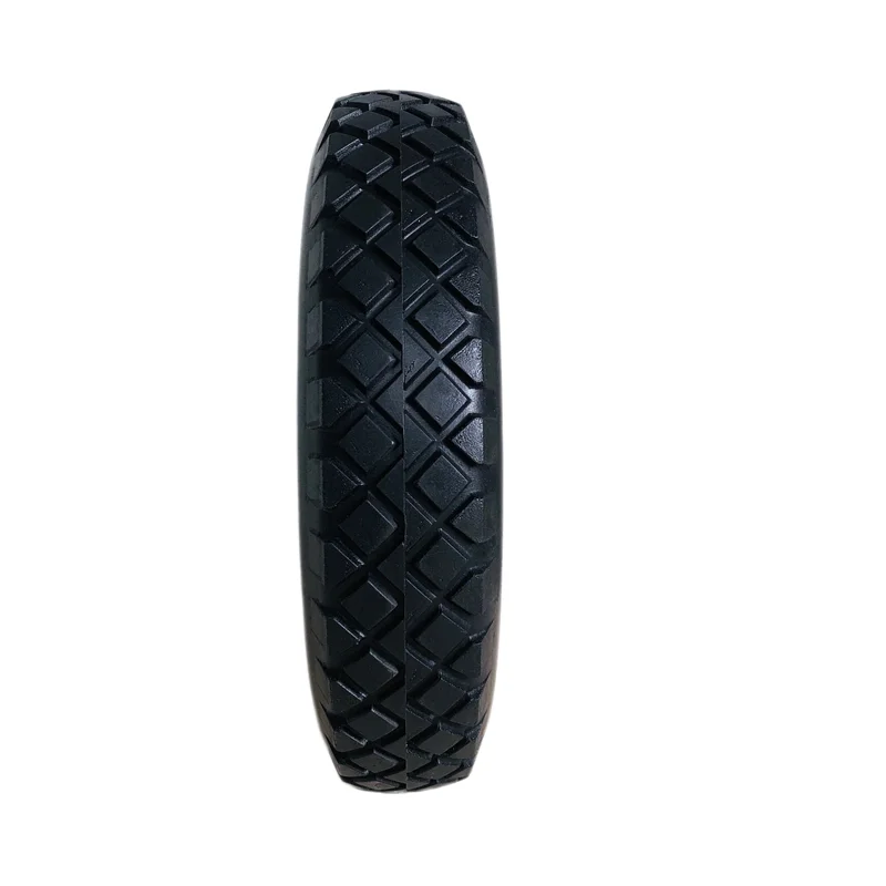 Solid Rubber Puncture Proof Tire Square Pattern PU Foam Wheelbarrow Wheels 4.00-8 16 Inch 4.80/4.00-8 With Metal Hub
