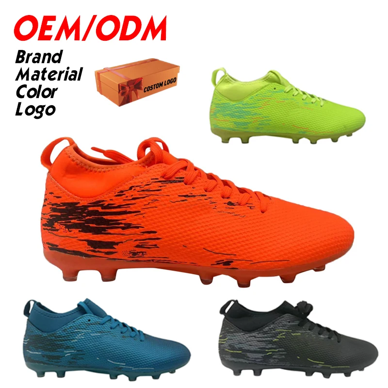 Manufacturer Custom Cheap High Quality Outdoor AG FG Low Ankle Spike Training Oem Football Boots Cleats Soccer Shoes For Men