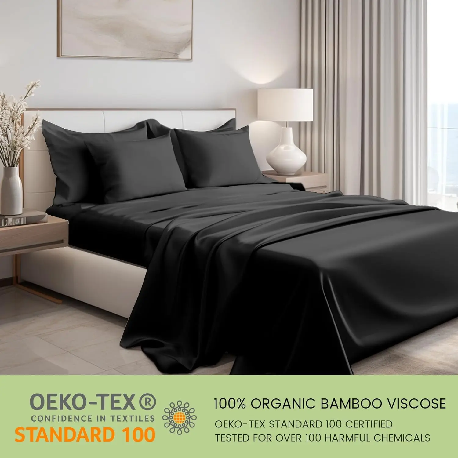 Cloudland Bamboo Bed Sheets Percale Bamboo Comfortable 100% Organic Bedding Set Wholesale Luxury Bamboo Sheets