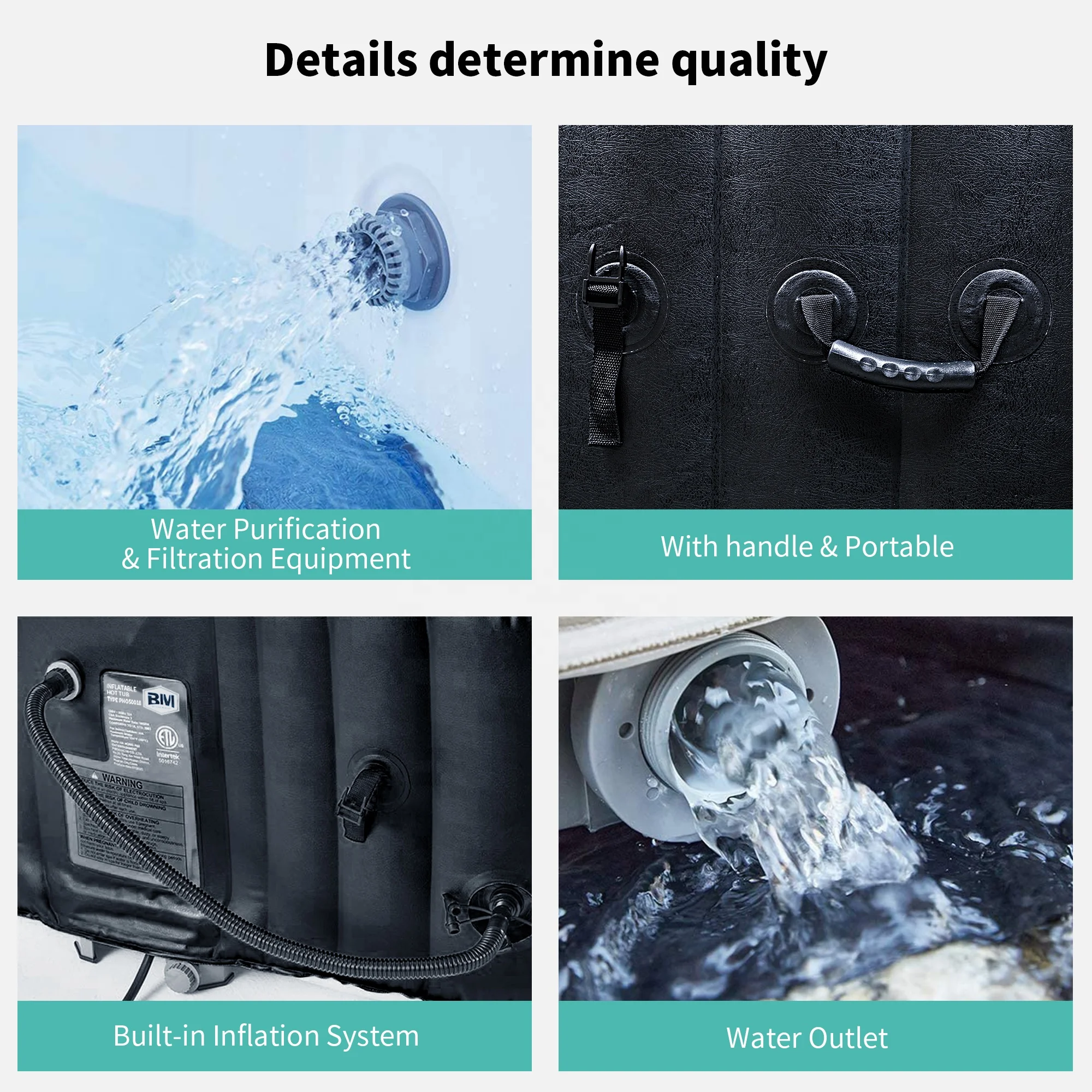 Надувная гидромассажная Ванна Jaccuzi, джакузи, бассейн, гидромассажная Ванна, открытый спа-ванны, трубки, открытый джакузи Jaccuzzi