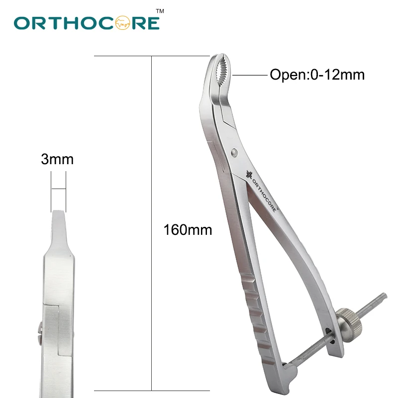 Spinlock Fragment Forceps Small Serrated Jaws Bone Holding Reduction Forceps Orthopedic Surgical Instruments