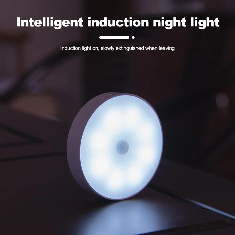 LED Motion Sensor Light Wireless Night Light Under Cabinet Light Closet Lamp Smart Wall-Mounted Body Induction Lamp home Decor