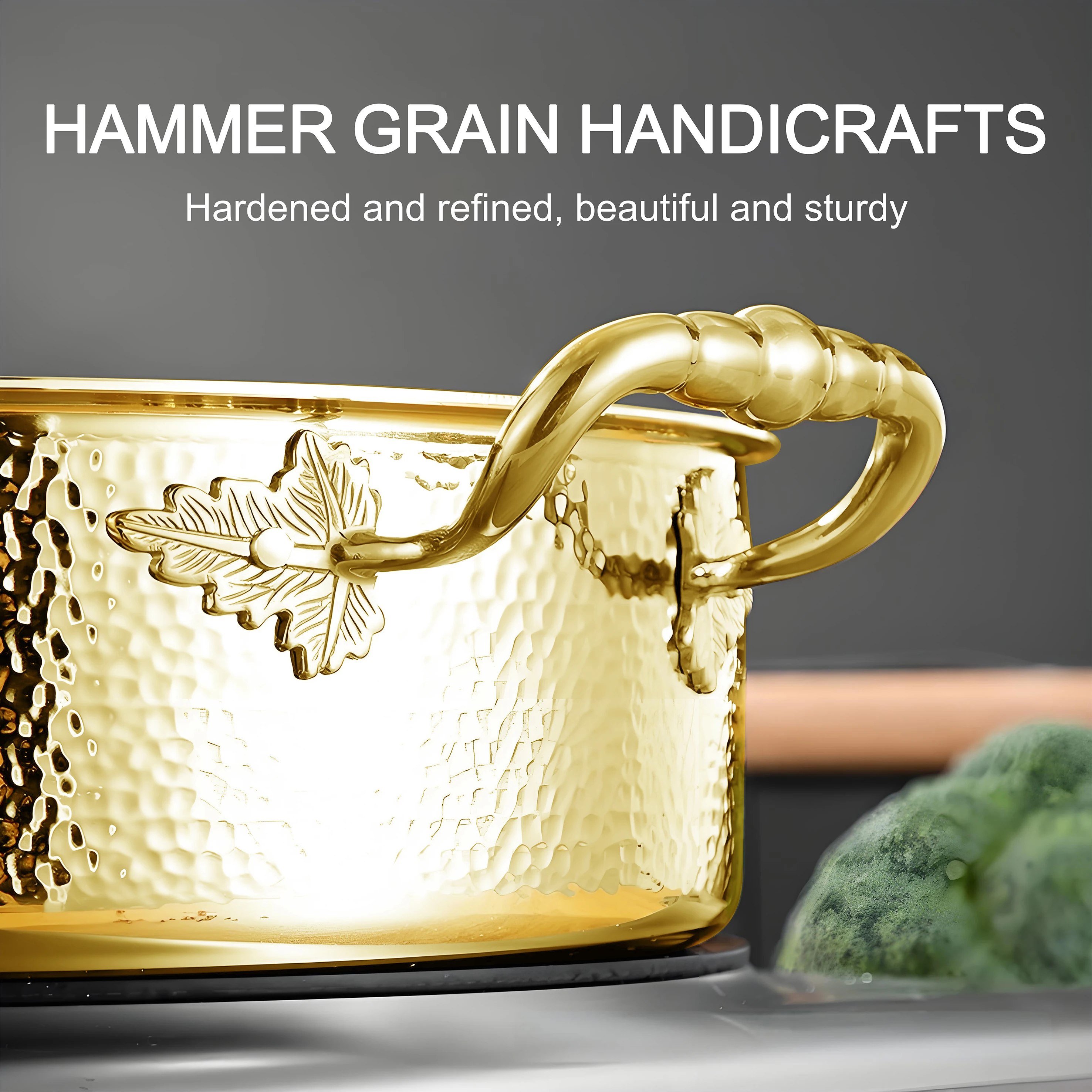 YIYIAN Modern Kitchenware Luxury Stainless Steel 304 Hot Pot 3 Layers Steel Cooking Pot Kitchen Cookware Set with Metal Lid