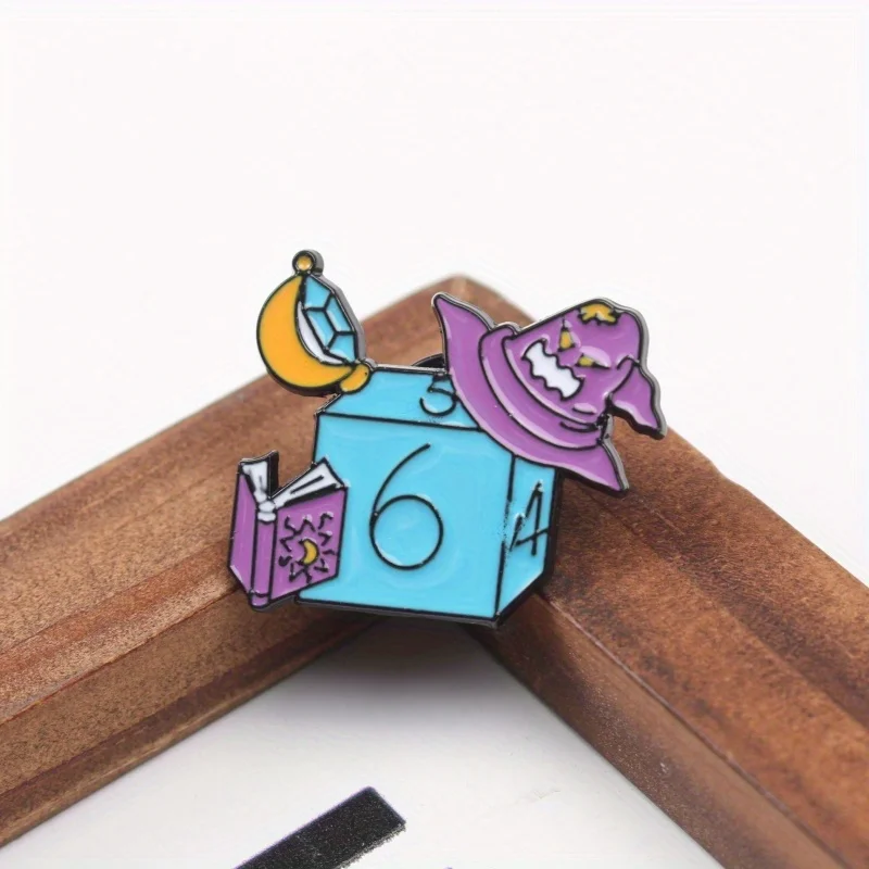 Creative Fun Devil Cowboy Badge Dungeons & Dragons Dice Phone Corsage Pin Backpack Accessories