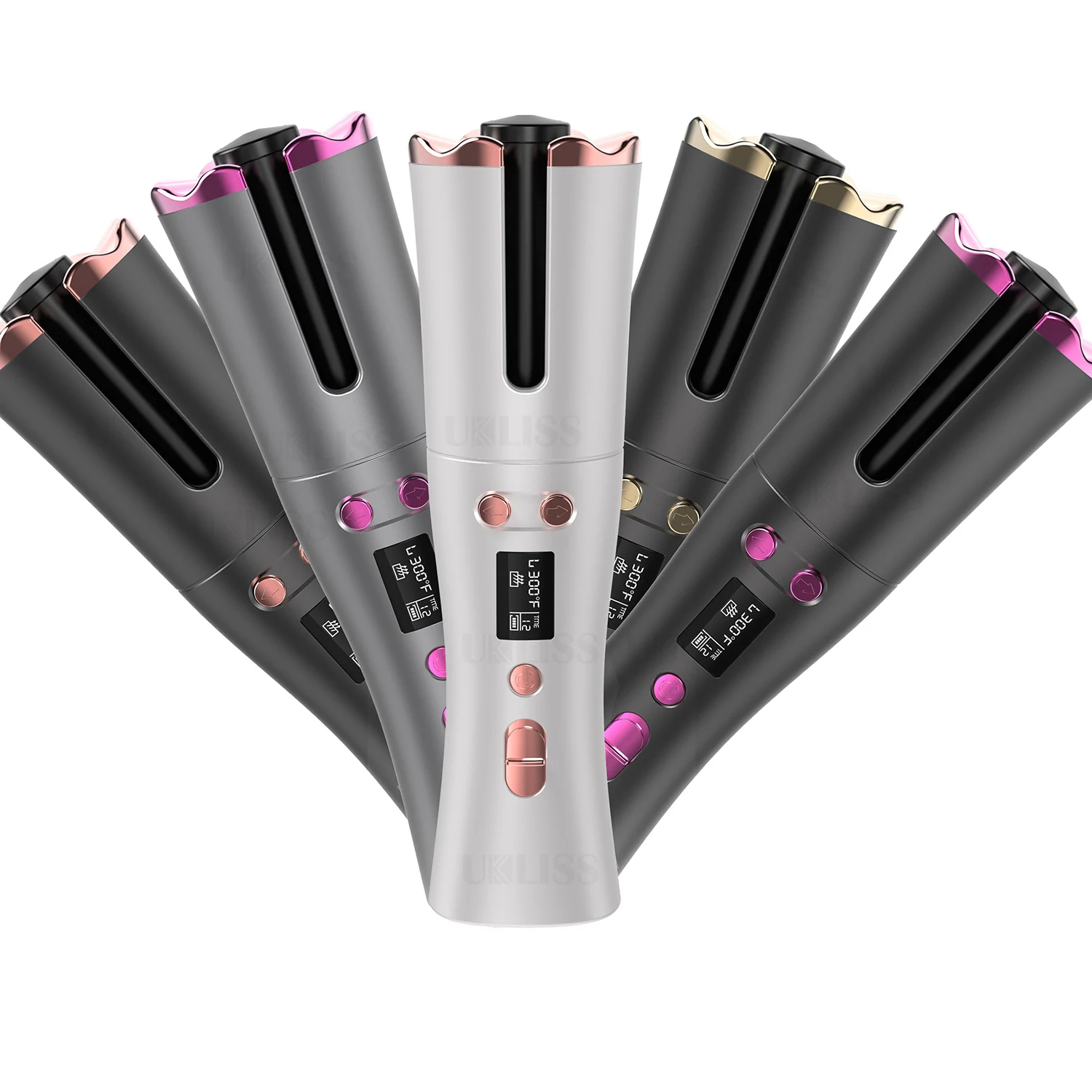 New Arrival Portable USB Rechargeable Hair Curler Automatic Ceramic Hair Curler Ionic Wireless Hair Curler