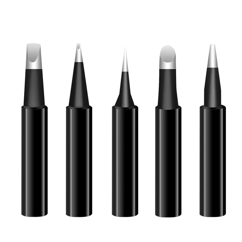 Black Electronic Maintenance Tools Soldering Irons Welding Contact 5 Pieces Solder Tips With conversion tips